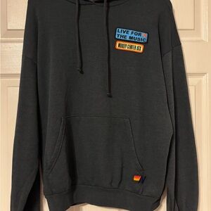Aviator Nation Charcoal Hoodie with Music Patch